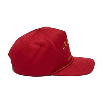 Seager Branded Snapback Hat - Maroon