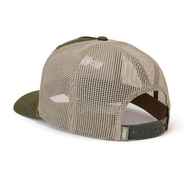 Seager Branded Trucker Snapback Hat - Green Waxed Canvas