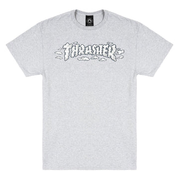 Thrasher Clouds By Spanky T-Shirt - Ash Grey