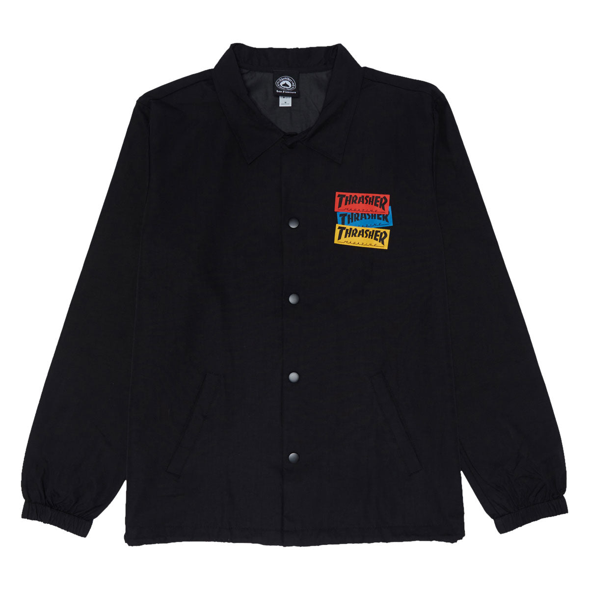 Thrasher Sticker Coach Jacket - Black/Black – CCS