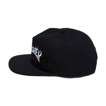 Thrasher Calligraphy Snapback Hat - Black