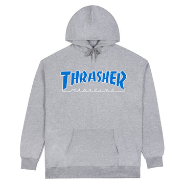 Thrasher Outlined Hoodie - Grey/Blue