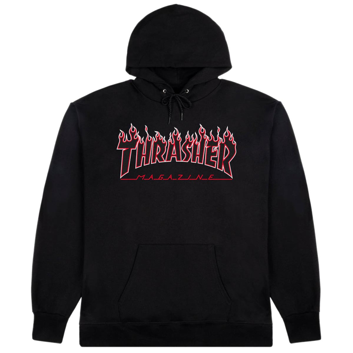 Thrasher Flame Logo Hoodie - Black/Red image 1