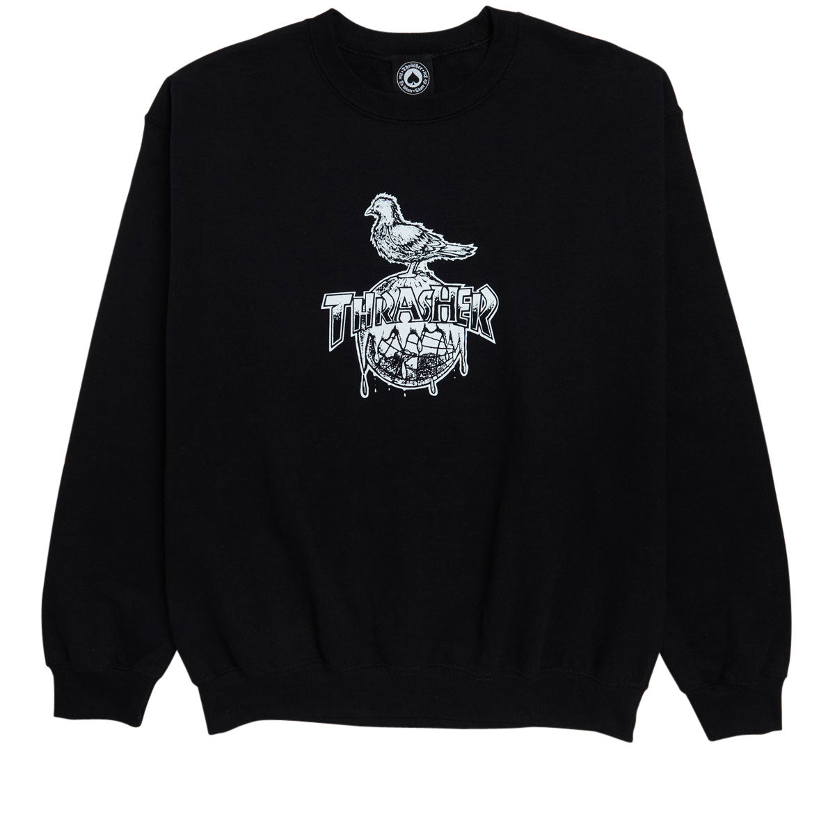 Thrasher x Anti-Hero Cover The Earth Crewneck Sweater - Black image 1