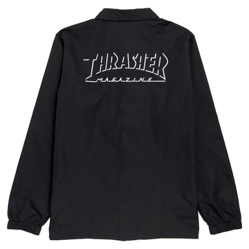 Thrasher Shadow Mag Logo Coach Jacket - Black/Black