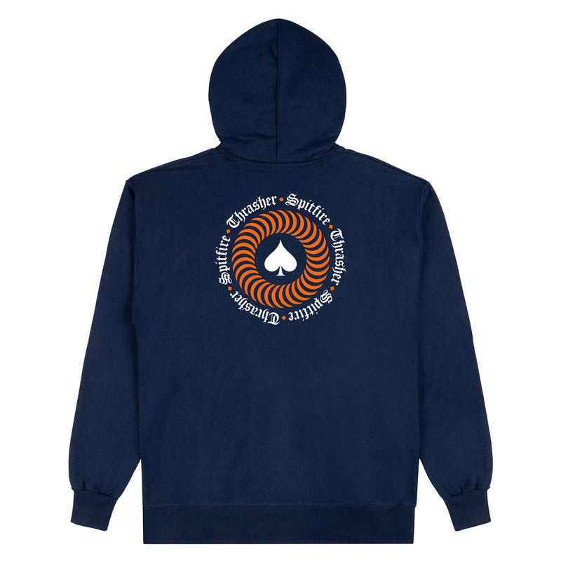 Thrasher x Spitfire The End Oath Hoodie - Navy