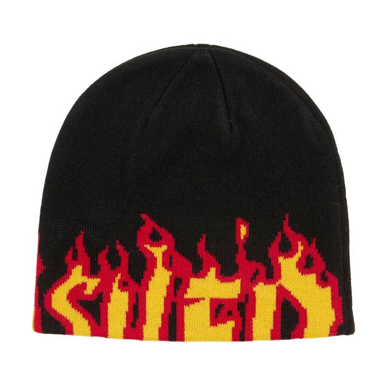 Thrasher Flame Skully Beanie - Black