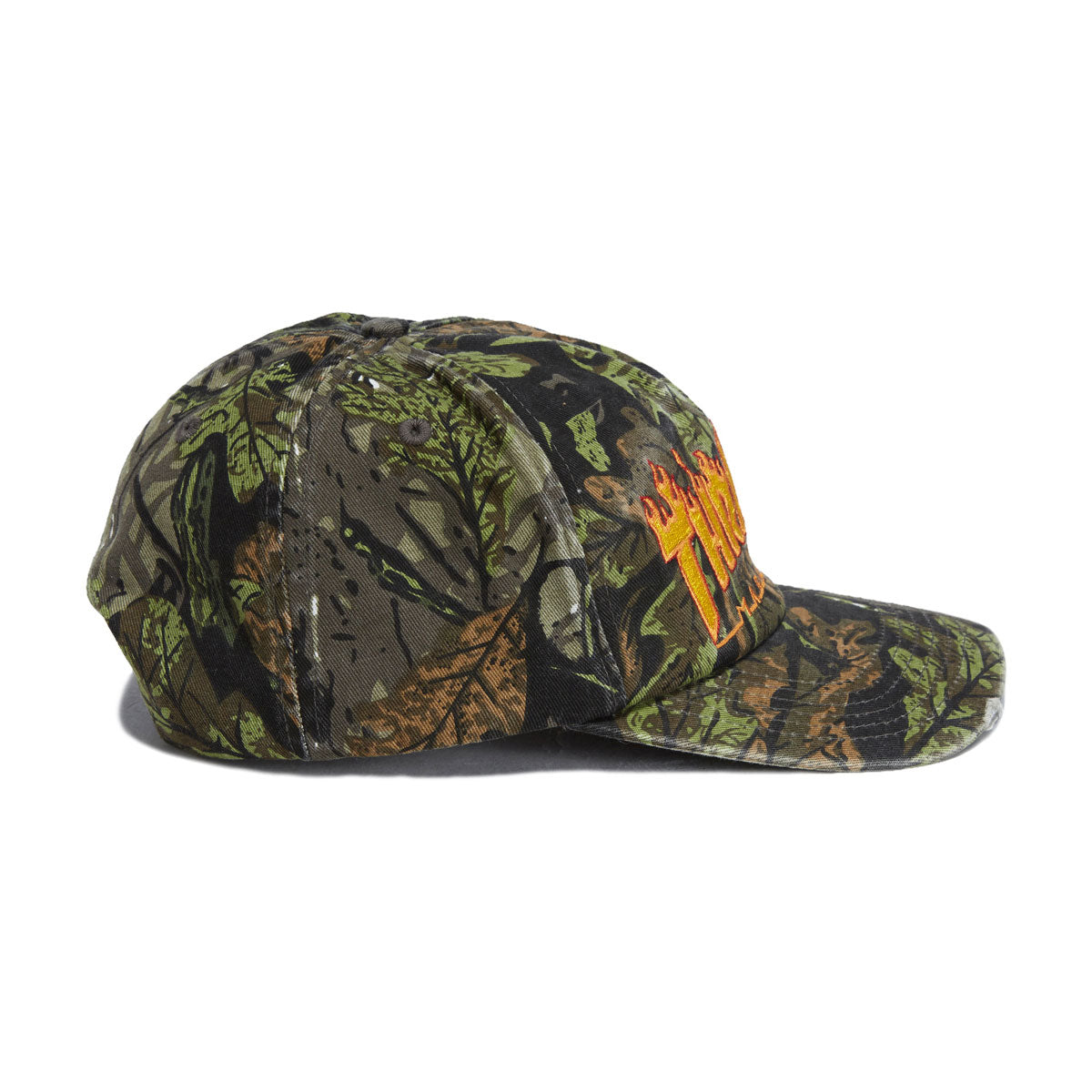 Thrasher Flame Distressed Snapback Hat - Camo – CCS