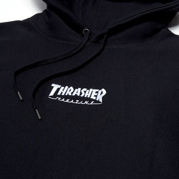 Thrasher Embroidered Mag Logo Hoodie - Black