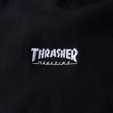 Thrasher Embroidered Mag Logo Hoodie - Black
