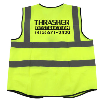 Thrasher Destruction Safety Vest - Safety Green