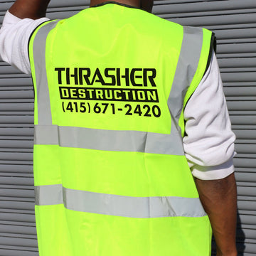 Thrasher Destruction Safety Vest - Safety Green