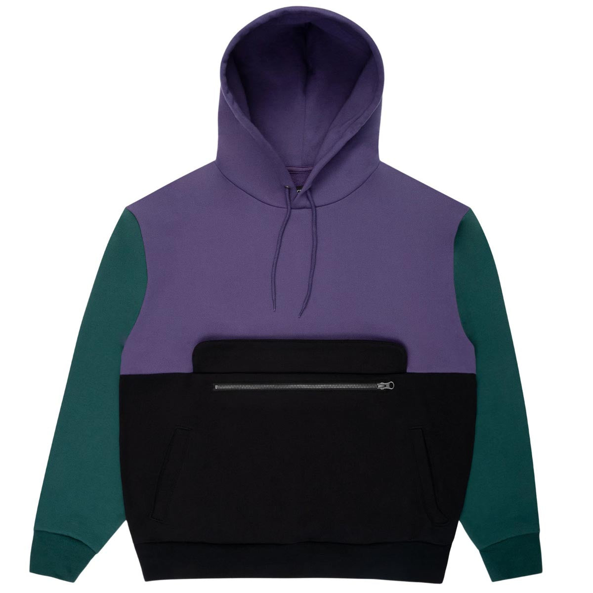 Sci-Fi Fantasy Colorblocked Hoodie - Purple/Black image 2