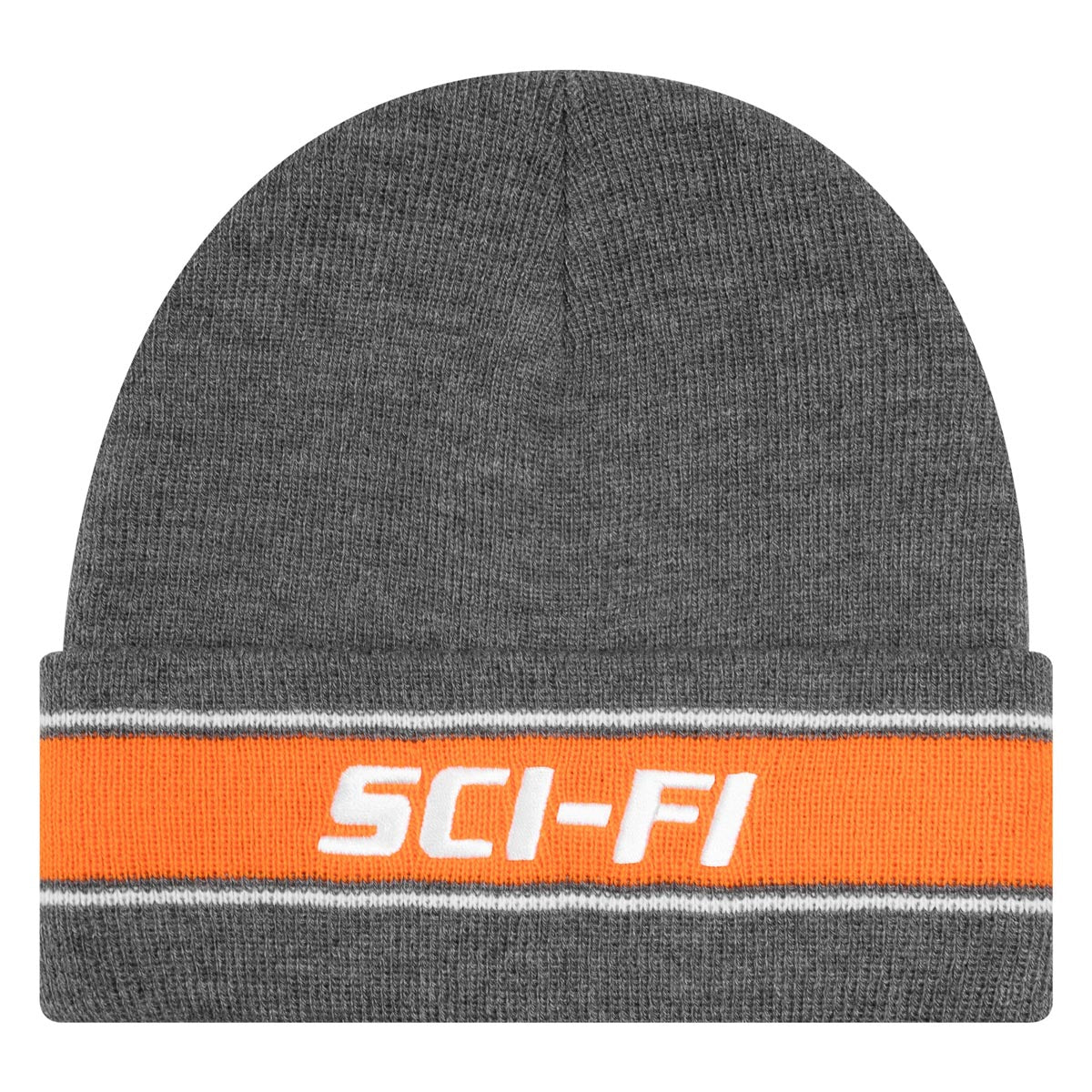 Sci-Fi Fantasy Stripe Fold Logo Beanie - Heather image 1