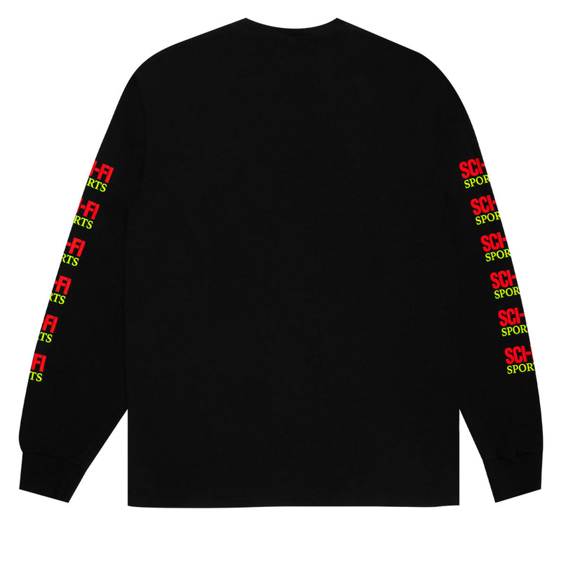 Sci-Fi Fantasy Sports Long Sleeve T-Shirt - Black