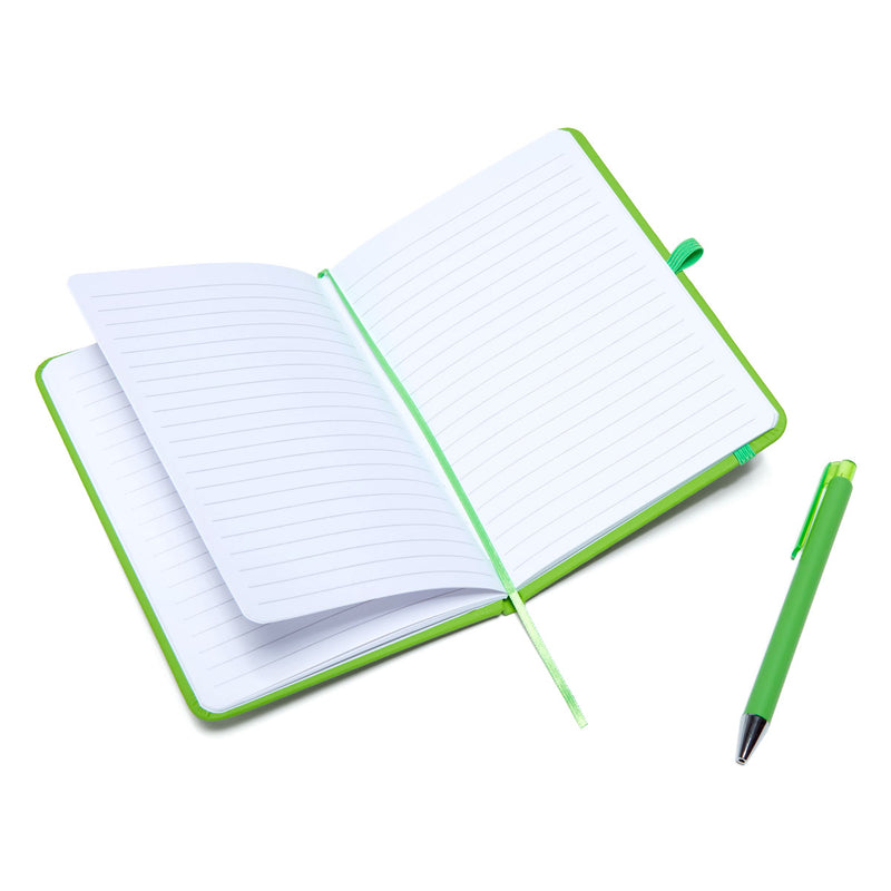 Sci-Fi Fantasy Notebook And Pen - Lime