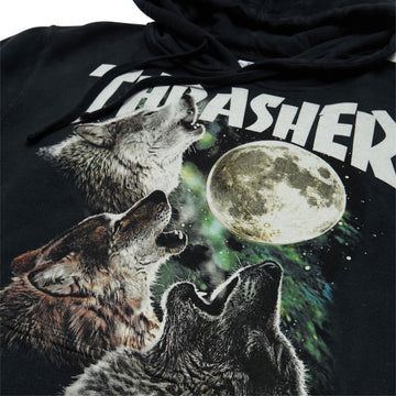 Thrasher Wolves Hoodie - Washed Black