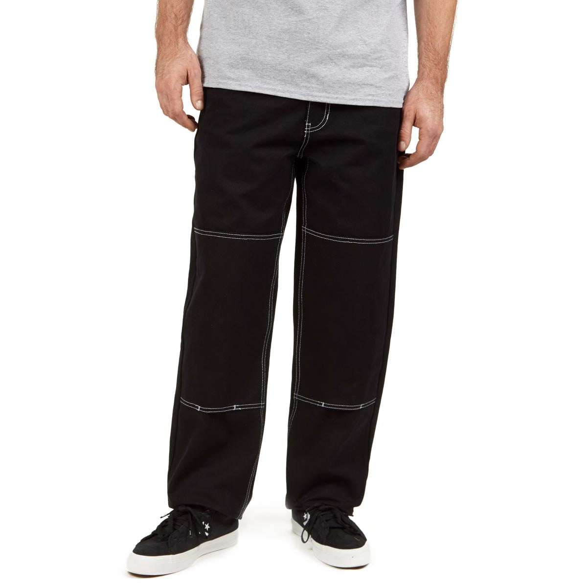 CCS Double Knee Original Relaxed Canvas Pants - Black/White image 1