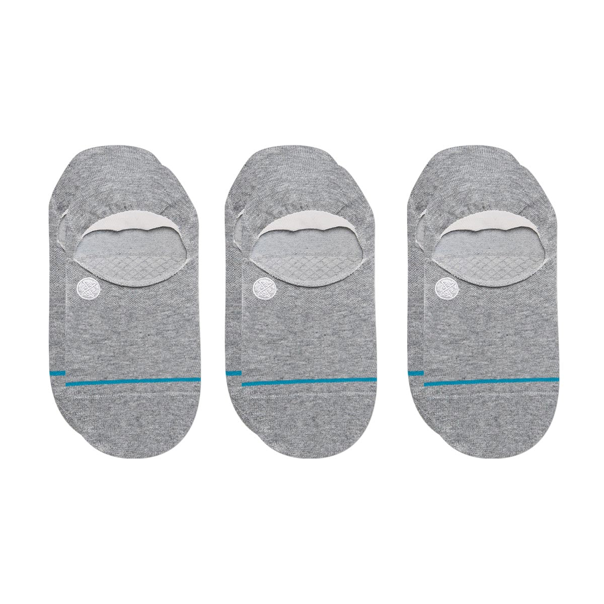 Stance Icon No Show 3 Pack Socks - Heather Grey image 1