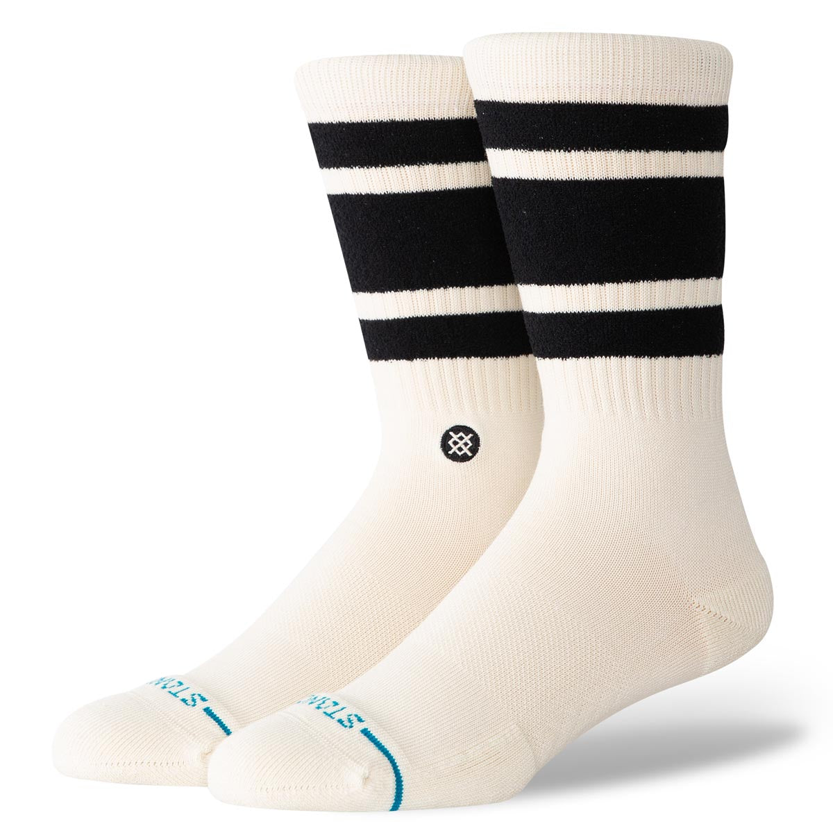 Stance Boyd Cozy Crew Socks - Black/White image 1