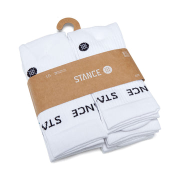 Stance Origin Crew 6 Pack Of Socks - White