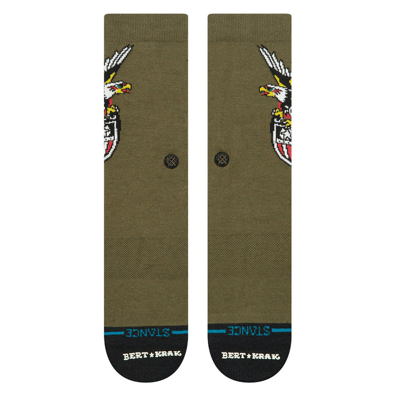 Stance The Eagle Crew Socks - Military Green