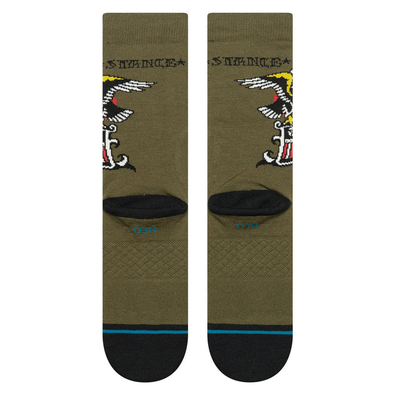 Stance The Eagle Crew Socks - Military Green
