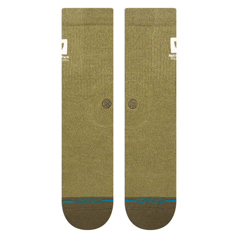 Stance National Park Crew Socks - Military Green