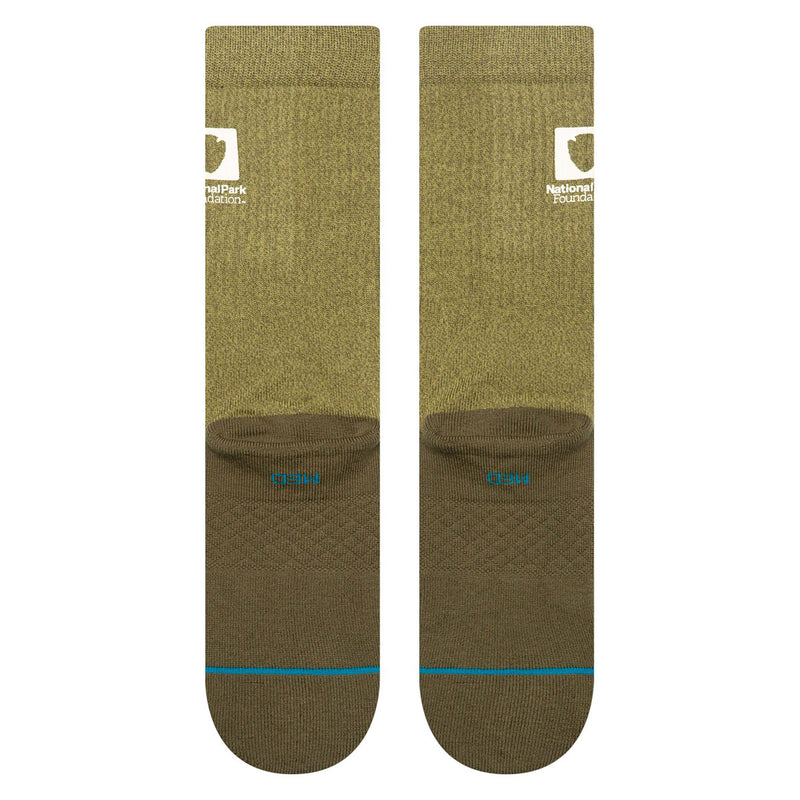 Stance National Park Crew Socks - Military Green