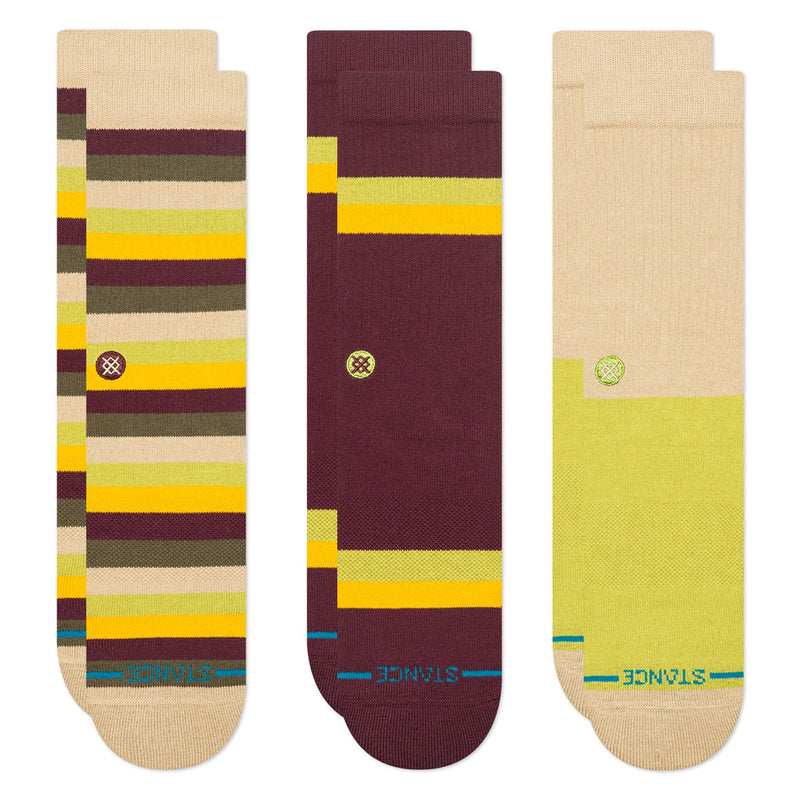 Stance Upstate Crew 3 Pack Of Socks - Green