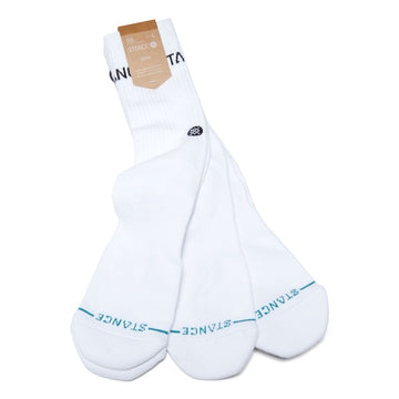 Stance Origin Crew 3 Pack Of Socks - White