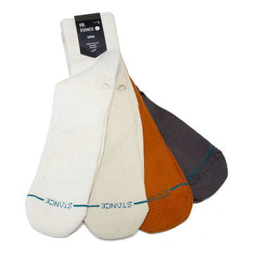Stance Icon Crew 4 Pack Of Socks - Canvas