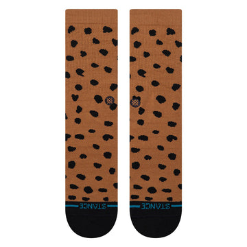 Stance Womens Leopard Crew Socks - Brown