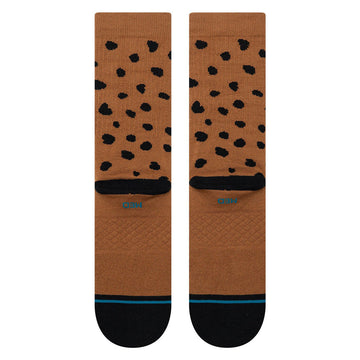 Stance Womens Leopard Crew Socks - Brown