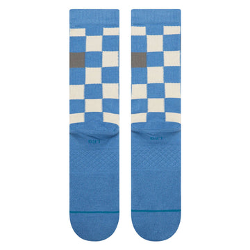 Stance Chef Check Crew Socks - Capri Blue