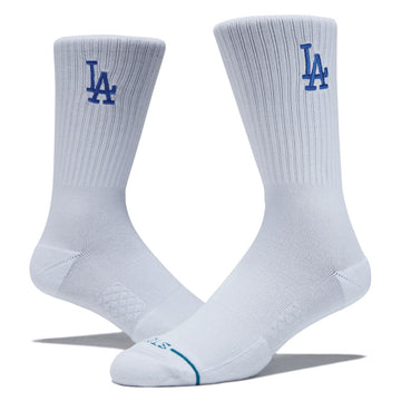 Stance LA Dodgers Crest Socks - White