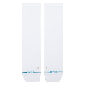 Stance Golf Ribbed Mid Crew Socks - White