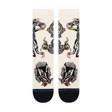 Stance Battle Crew Socks - Cream