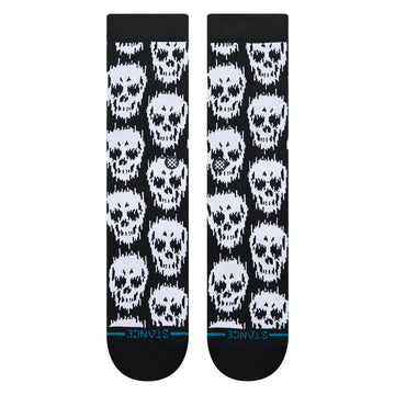 Stance Static Skull Crew Socks - Black
