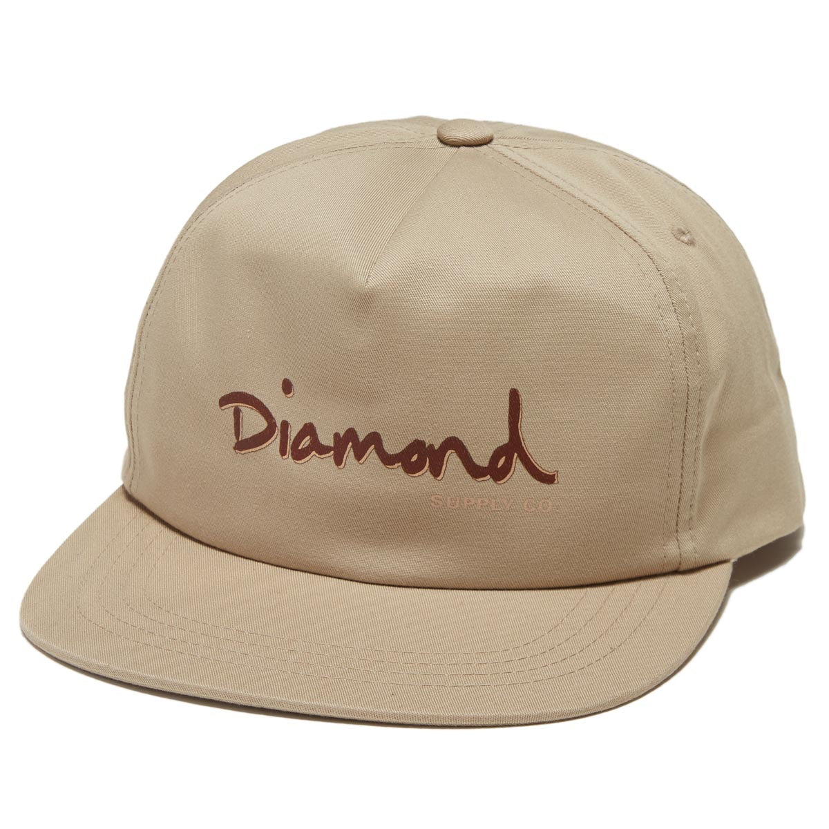 Diamond Supply Co. Outline Snapback Hat - Khaki image 1
