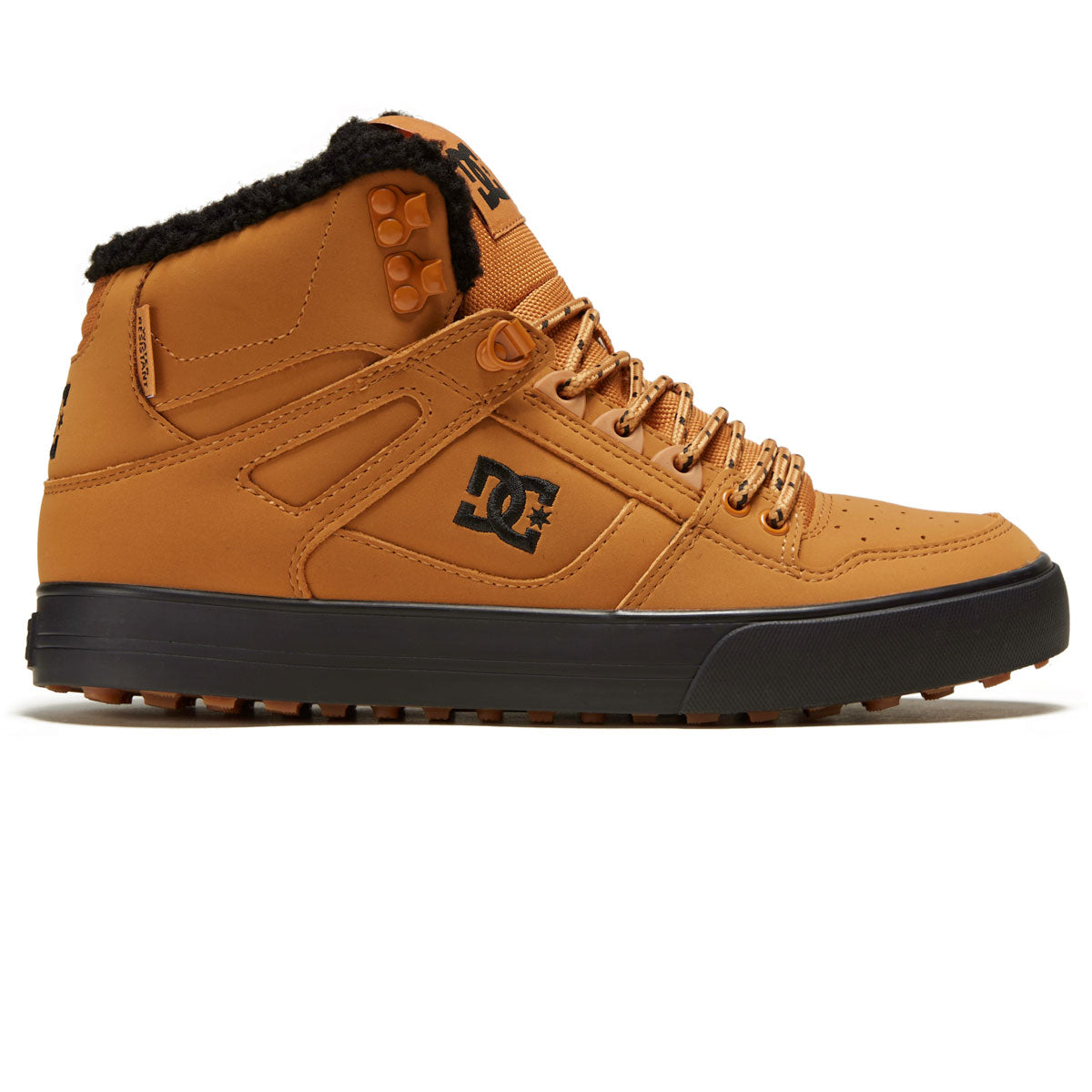 DC Pure High-top Wc Winter Shoes - Wheat/Black image 1
