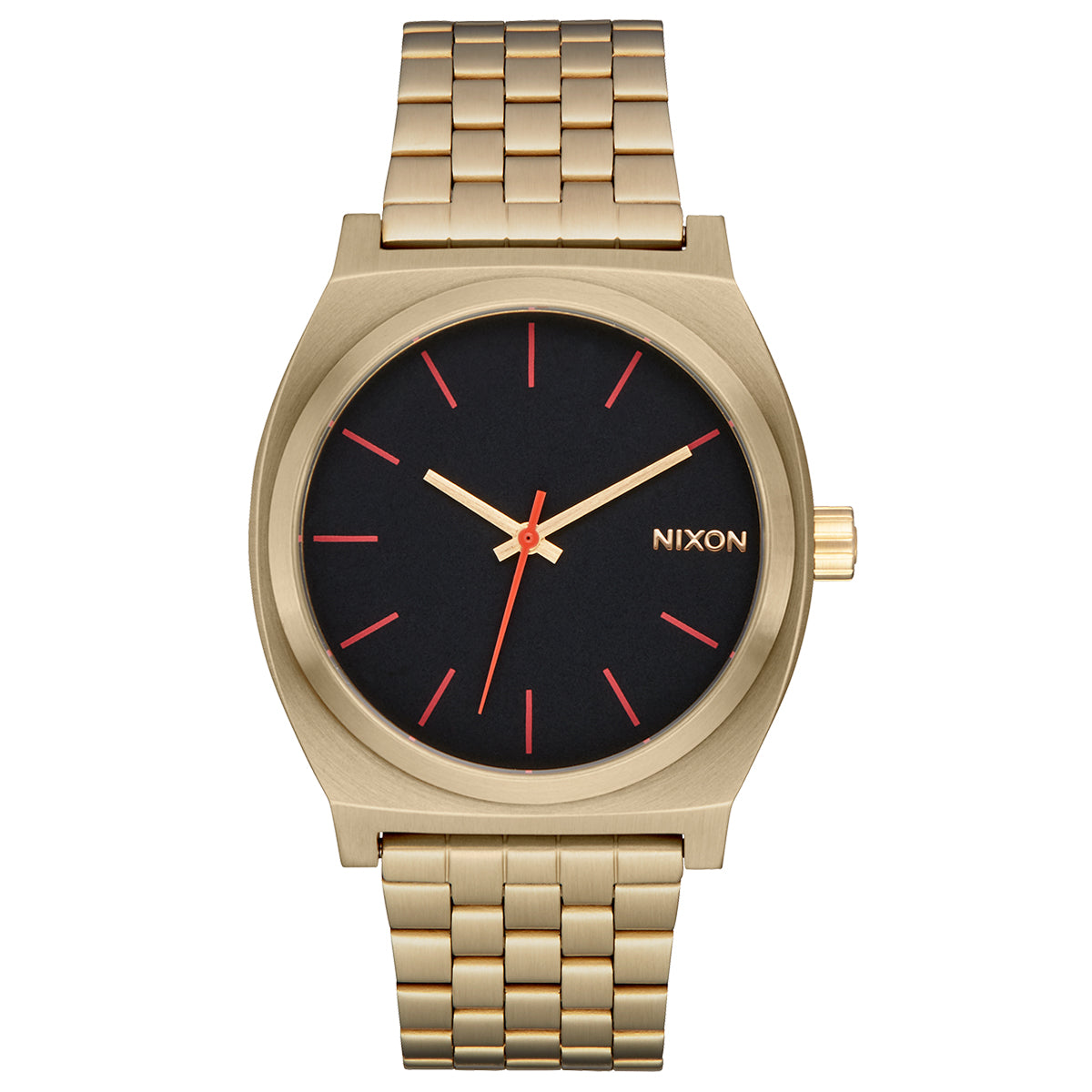Nixon Time Teller Watch - Champagne/Black/Red image 1