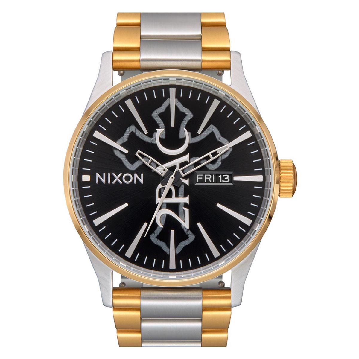 Nixon Tupac Sentry Stainless Steel Watch - Gold/Silver/Black image 1