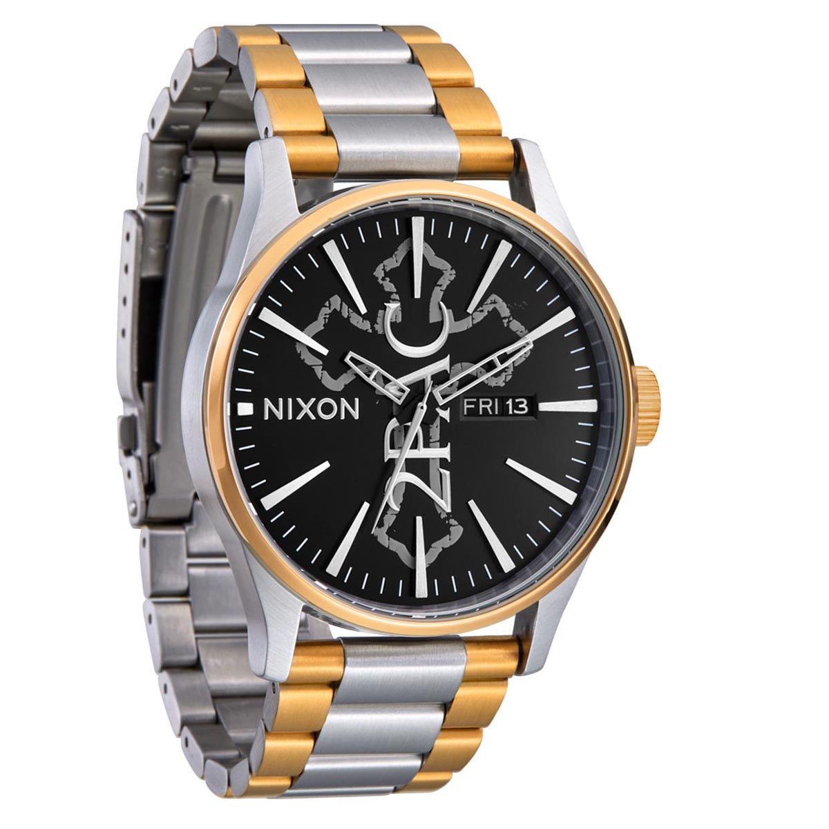 Nixon Tupac Sentry Stainless Steel Watch - Gold/Silver/Black image 5