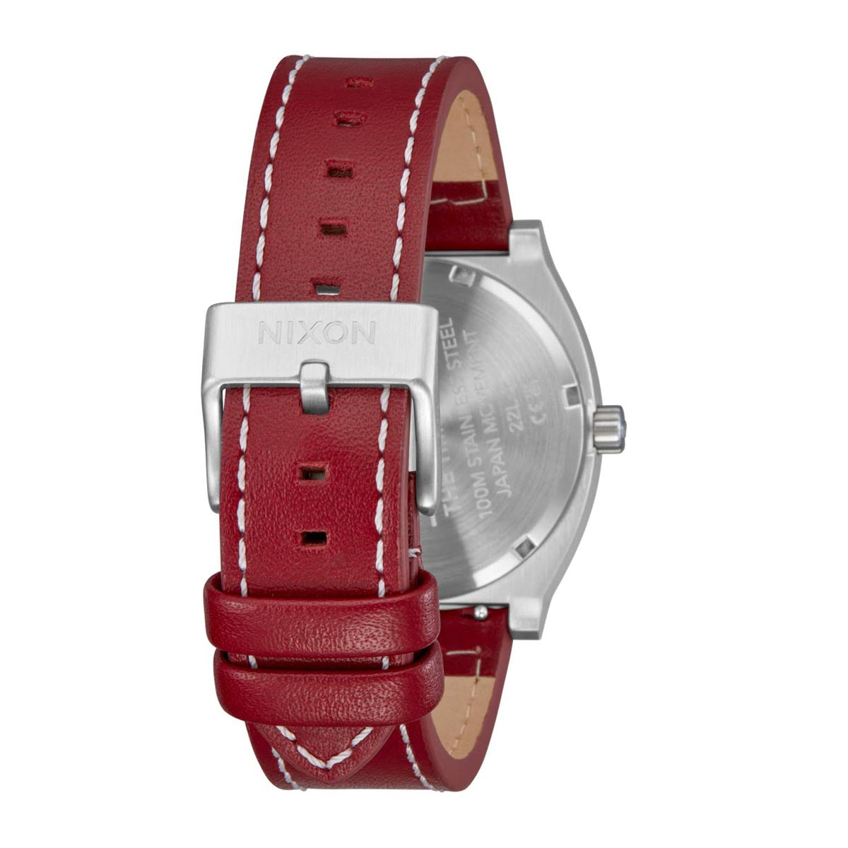 Nixon Time Teller Watch - Silver/Egret/Cranberry image 2