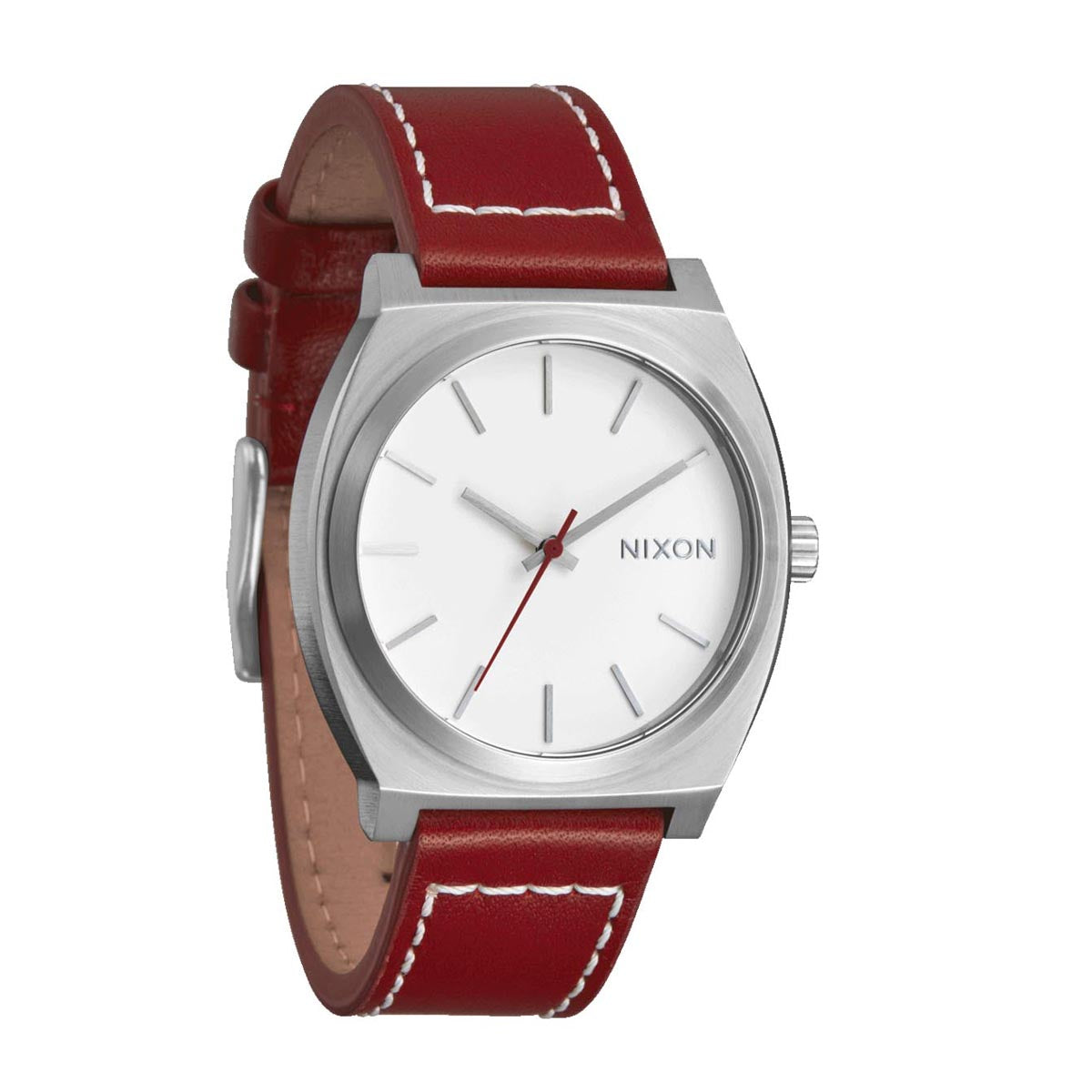 Nixon Time Teller Watch - Silver/Egret/Cranberry image 3