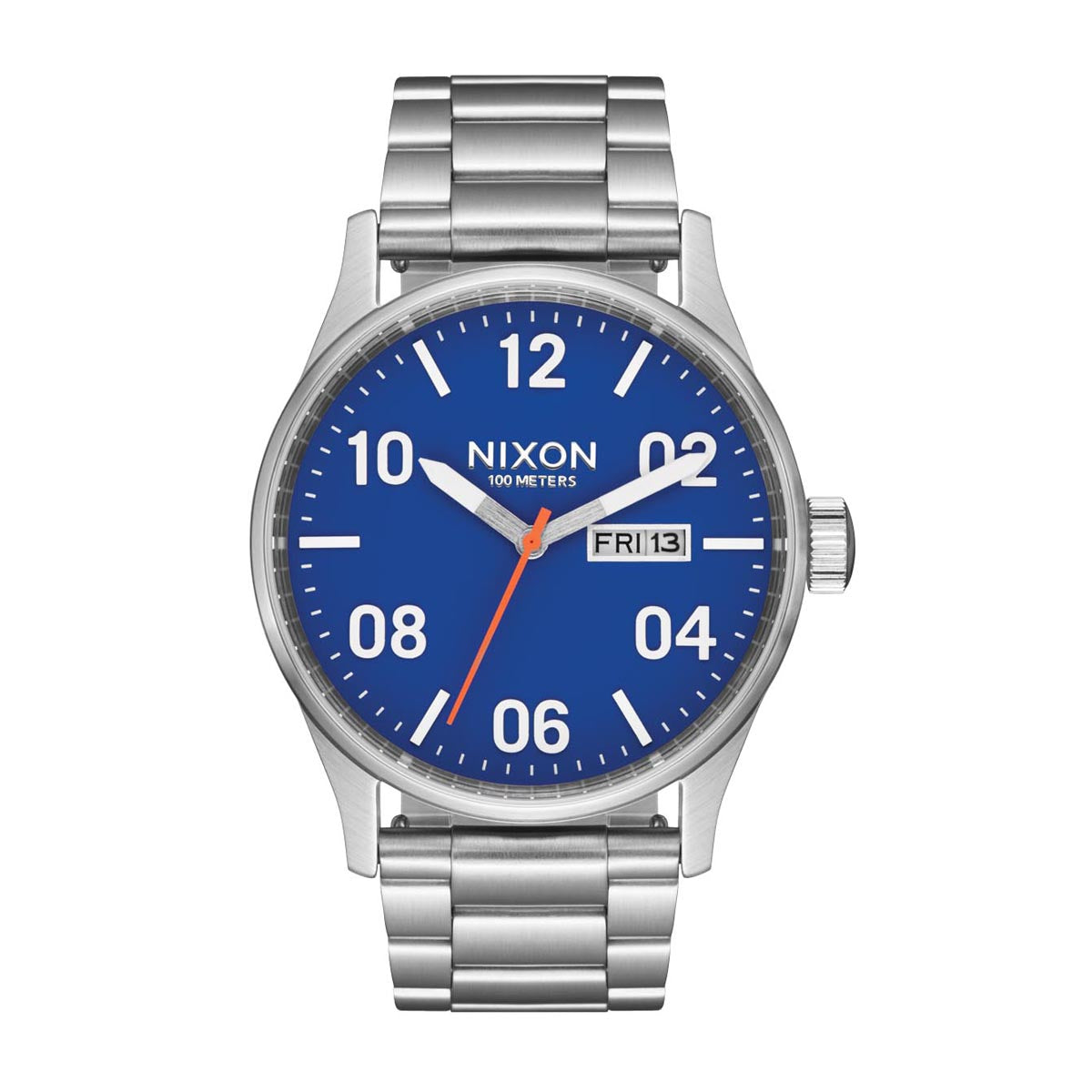 Nixon Sentry Stainless Steel Watch - Silver/Cobalt image 1