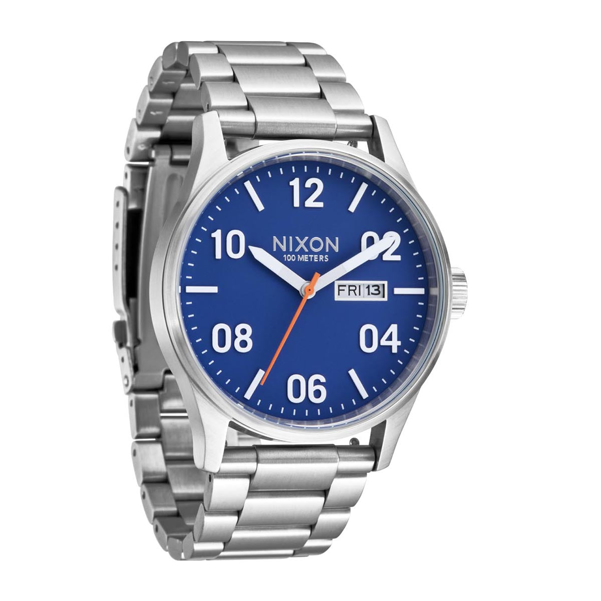 Nixon Sentry Stainless Steel Watch - Silver/Cobalt image 3