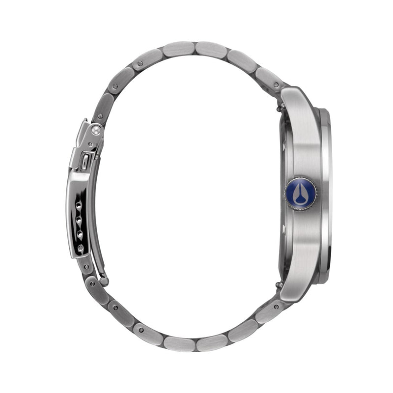Nixon Sentry Stainless Steel Watch - Silver/Indigo