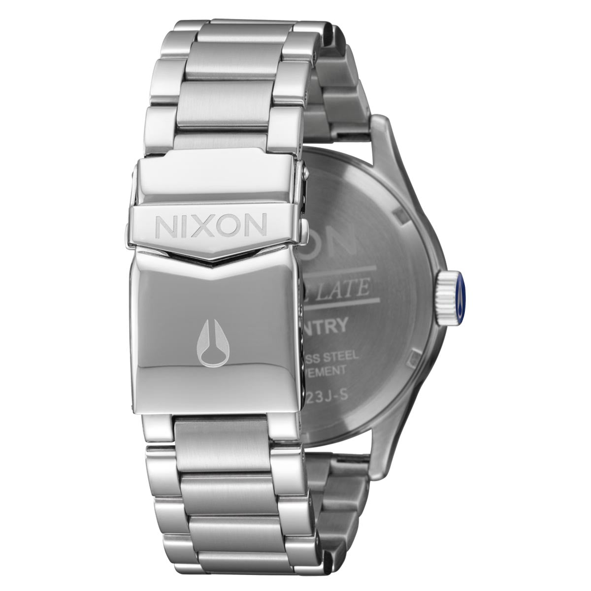 Nixon Sentry Stainless Steel Watch - Silver/Indigo image 4